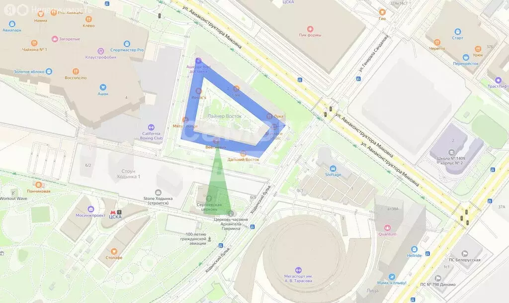 Квартира-студия: Москва, Ходынский бульвар, 20Ас1 (32 м) - Фото 1