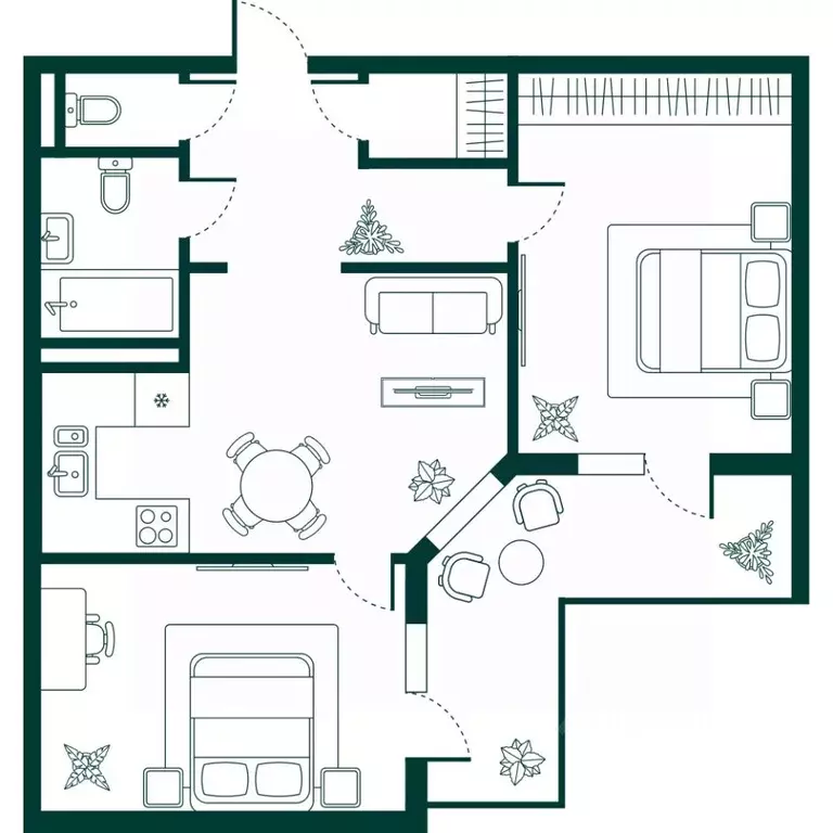 3-к кв. Дагестан, Дербент Новая История жилой комплекс (78.04 м) - Фото 1