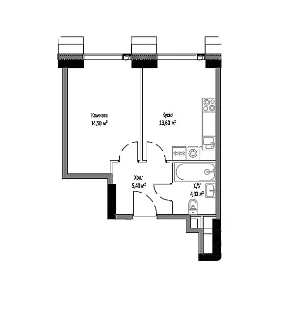 Продаётся 1-к квартира, 37.8 м - Фото 0