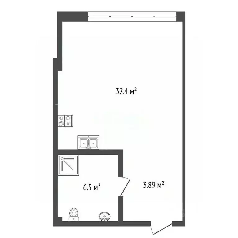 Студия Крым, Ялта ул. Киевская, 44 (38.4 м) - Фото 1