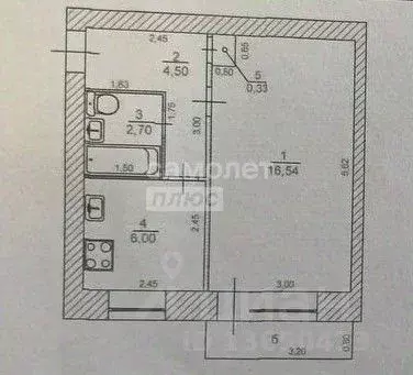 1-к кв. Ульяновская область, Ульяновск Хрустальная ул., 30 (30.8 м) - Фото 2