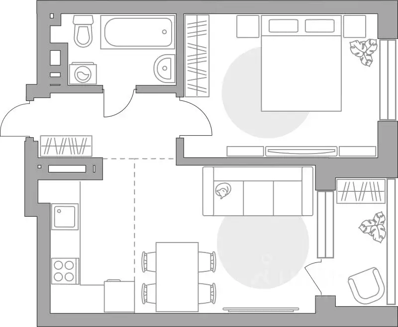 2-к кв. Башкортостан, Уфа Зеленая Роща жилрайон, Лесная Симфония жилой ... - Фото 1