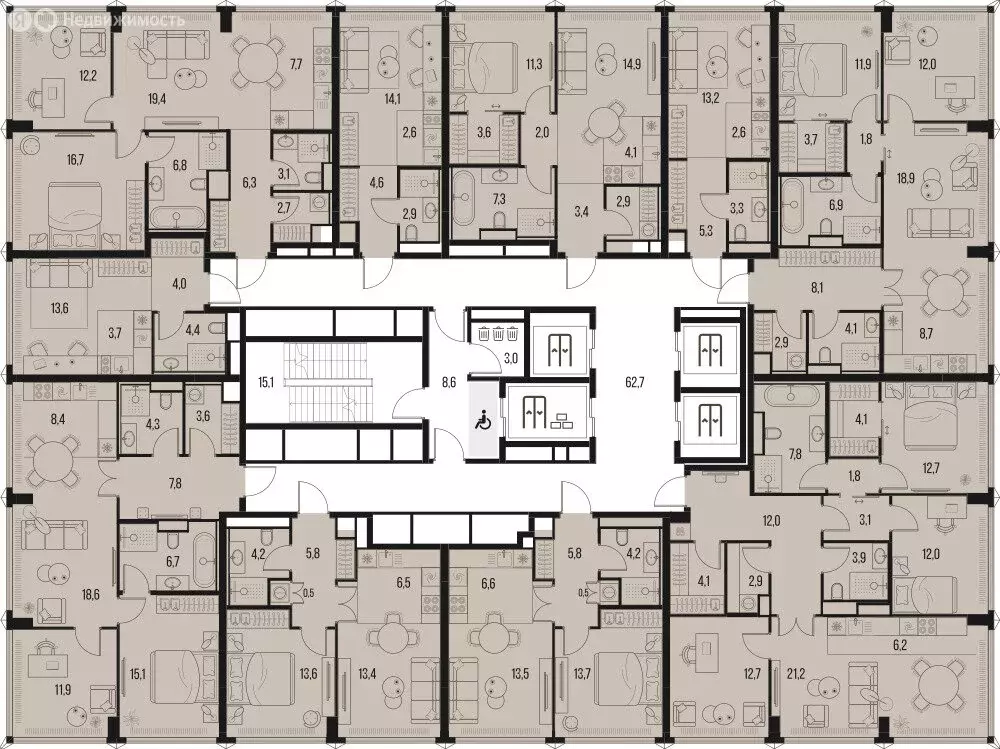 3-комнатная квартира: Москва, Летниковская улица, 11к1 (76.4 м) - Фото 1