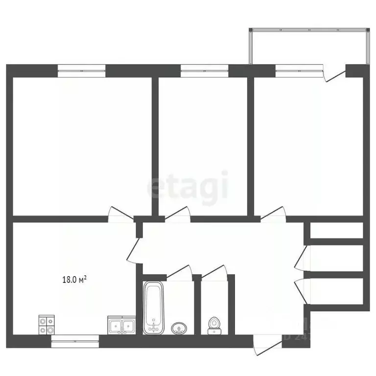 3-к кв. Московская область, Коломна ул. Кутузова, 11/9 (97.5 м) - Фото 0