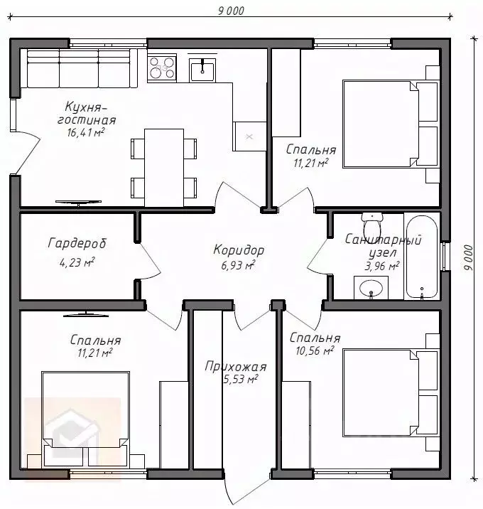 Дом в Севастополь ул. Дениса Ракицкого (81 м) - Фото 1