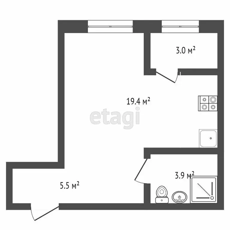 Квартира-студия: Ростов-на-Дону, Красноармейская улица, 94 (30.3 м) - Фото 0