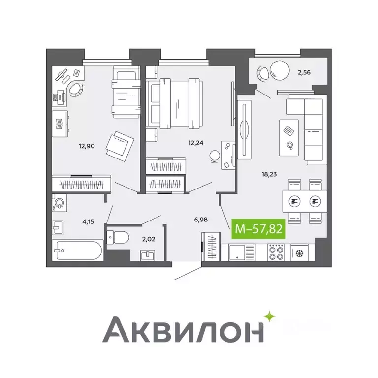 2-к кв. Архангельская область, Архангельск просп. Обводный Канал ... - Фото 0