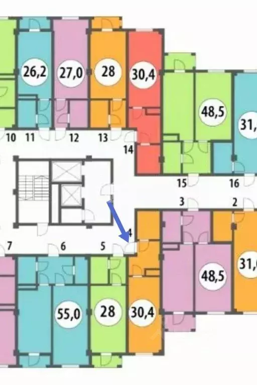 Студия Краснодарский край, Сочи Вишневая ул., 5А (31.0 м) - Фото 2