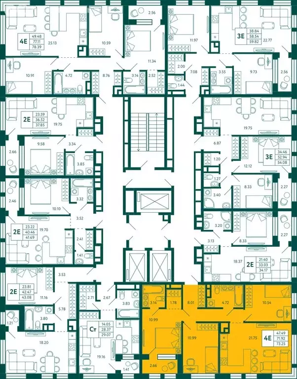 3-комнатная квартира: Уфа, улица Расула Гамзатова (73.25 м) - Фото 1