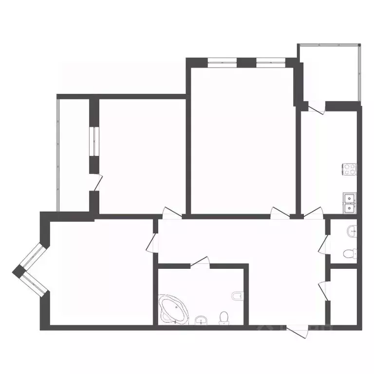 3-к кв. Тюменская область, Тюмень ул. Николая Федорова, 12 (97.0 м) - Фото 1