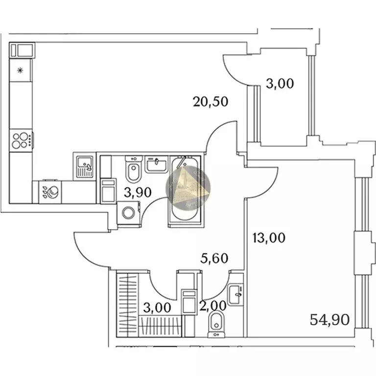 1-комнатная квартира: Санкт-Петербург, Планерная улица, 99 (54.9 м) - Фото 1