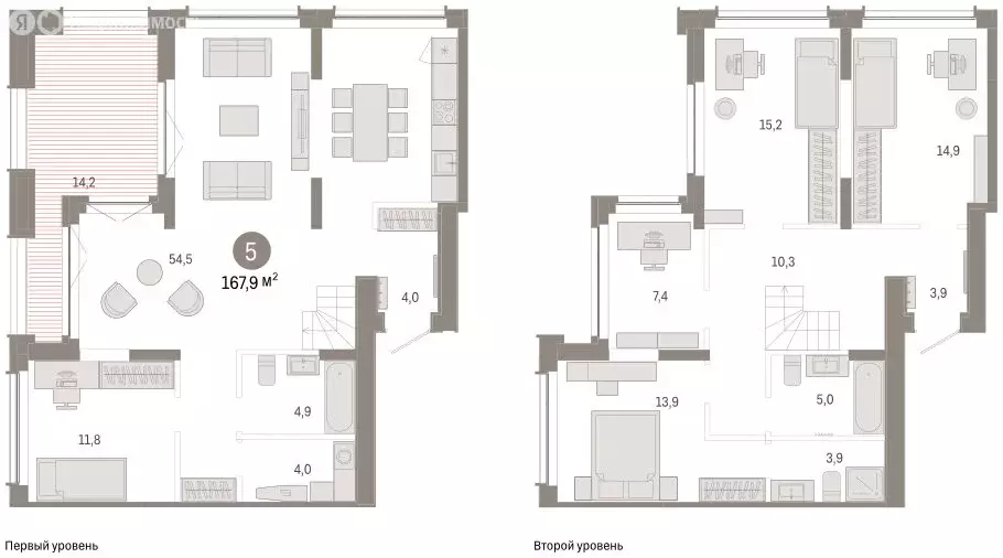 4-комнатная квартира: Тюмень, улица Республики, 205к2 (168.9 м) - Фото 2