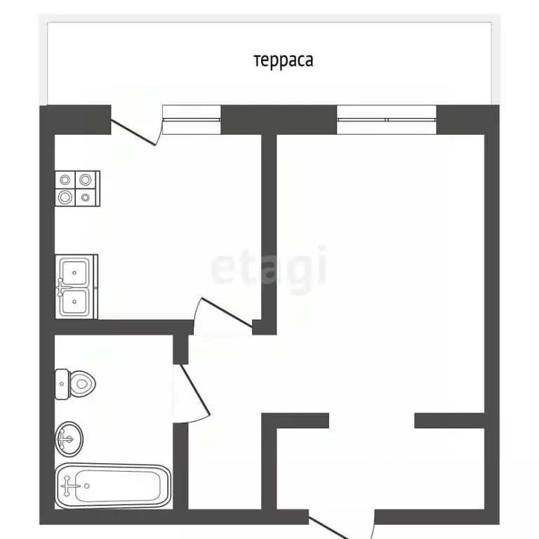 1-к кв. Тюменская область, Тюмень ул. Александра Звягина, 10 (39.0 м) - Фото 2