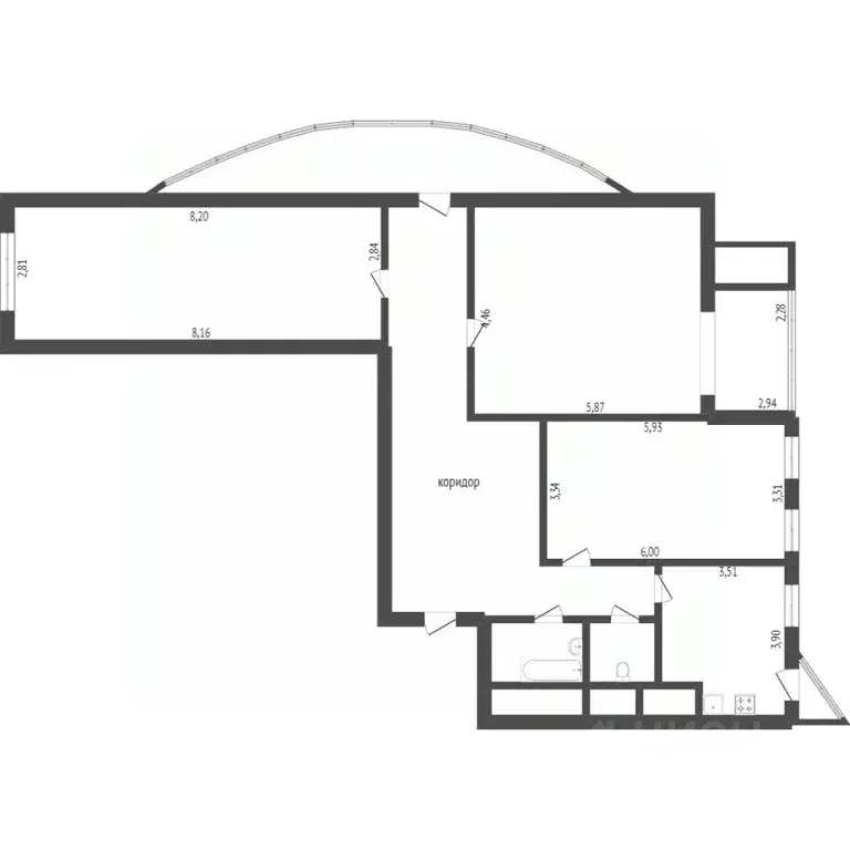3-к кв. Белгородская область, Белгород Садовая ул., 3А (74.1 м) - Фото 1
