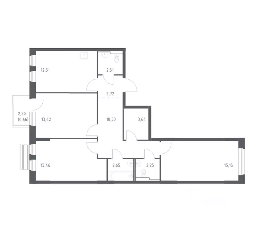 3-к кв. Московская область, Одинцовский городской округ, с. Лайково, ... - Фото 1