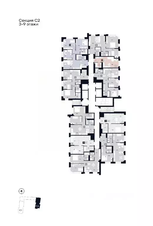 Студия Москва Лодочная ул., 27К2 (28.2 м) - Фото 1