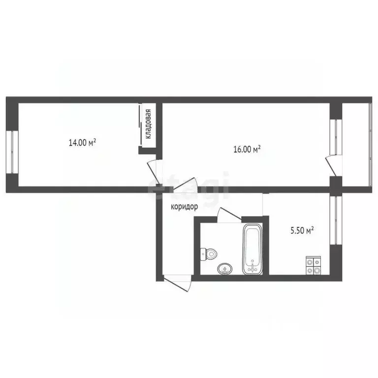 2-к кв. Архангельская область, Коряжма просп. Ленина, 36А (44.6 м) - Фото 2