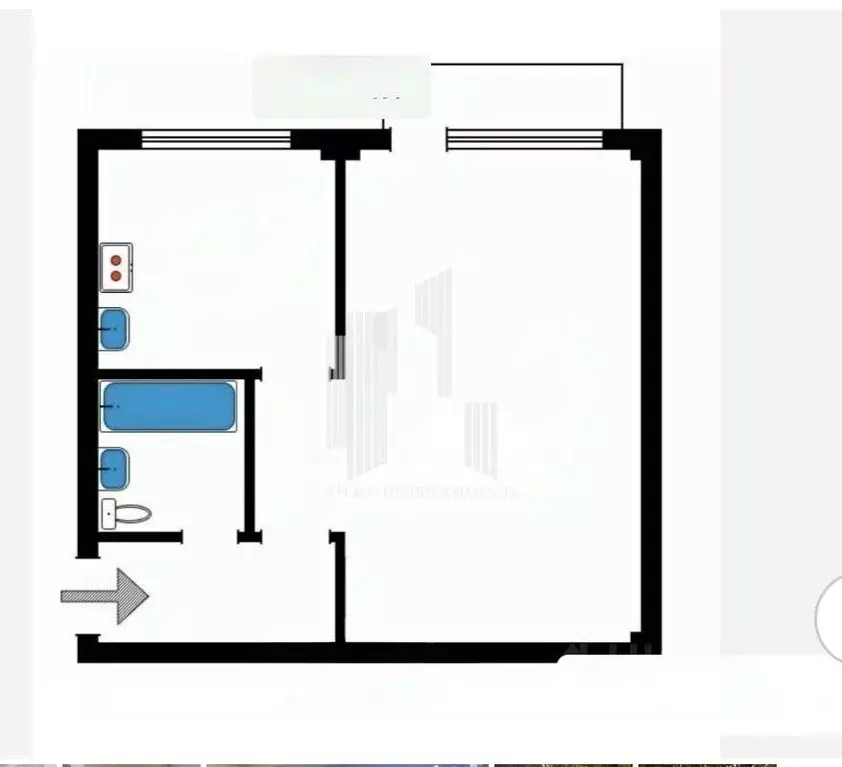 1-к кв. Краснодарский край, Новороссийск просп. Ленина, 13 (31.6 м) - Фото 2