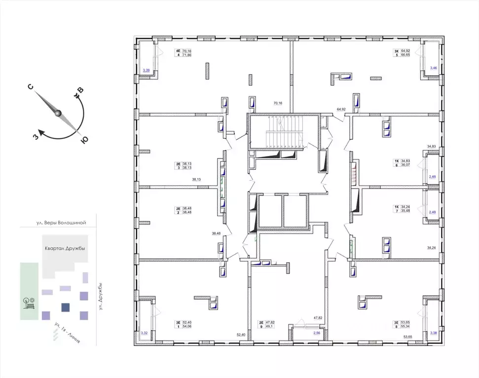 2-к кв. Кемеровская область, Кемерово ул. Дружбы, 9 (38.13 м) - Фото 2