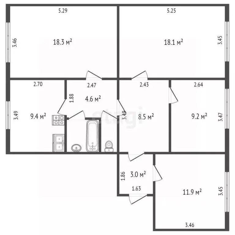 4-к кв. Ямало-Ненецкий АО, Тарко-Сале Пуровский район, Геолог мкр, 13 ... - Фото 2