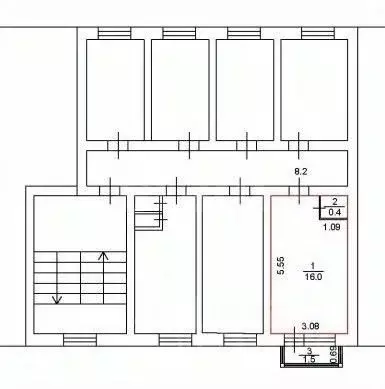 Комната Тверская область, Тверь Волоколамский просп., 6 (16.0 м) - Фото 2