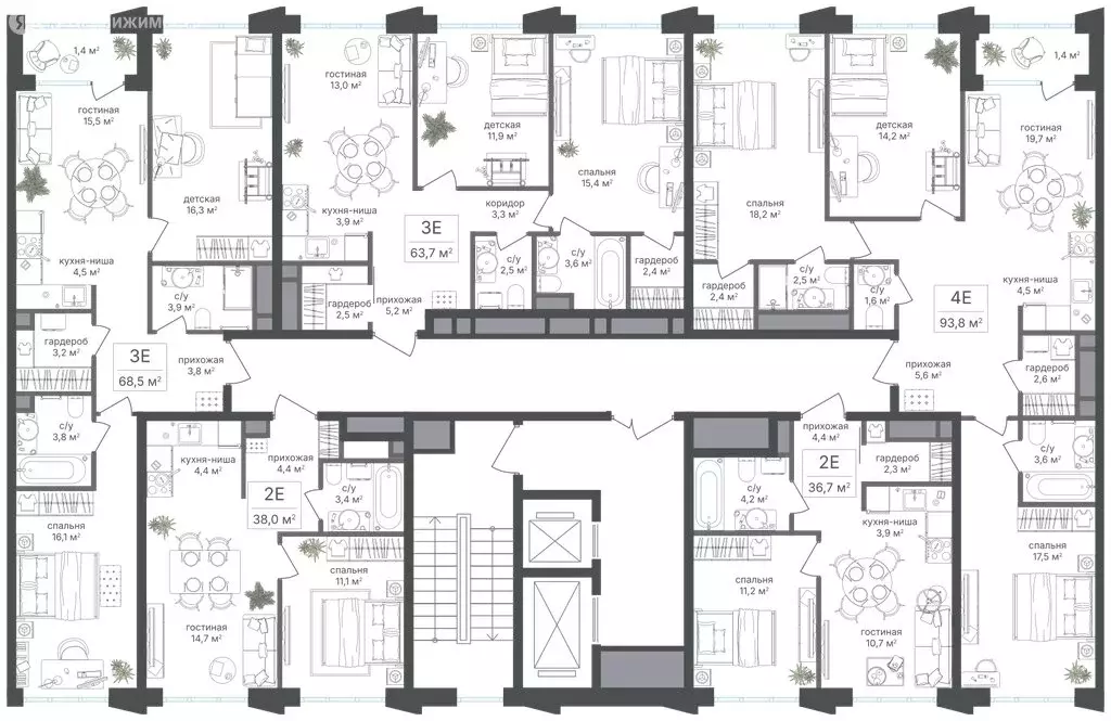 4-комнатная квартира: Москва, САО, Головинский район, жилой комплекс ... - Фото 1