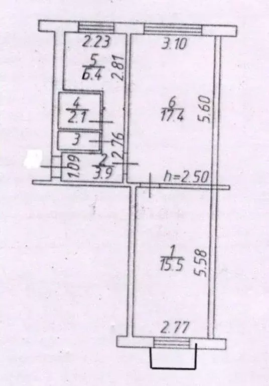 2-к кв. Крым, Симферополь ул. Севастопольская, 26 (44.0 м) - Фото 1