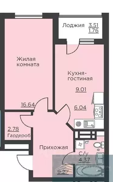 1-к кв. Воронежская область, Воронеж ул. Ломоносова, 116Б (49.9 м) - Фото 0