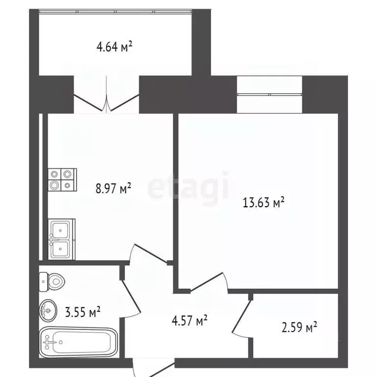 1-к кв. Марий Эл, Йошкар-Ола ул. Березово, 7 (38.0 м) - Фото 1
