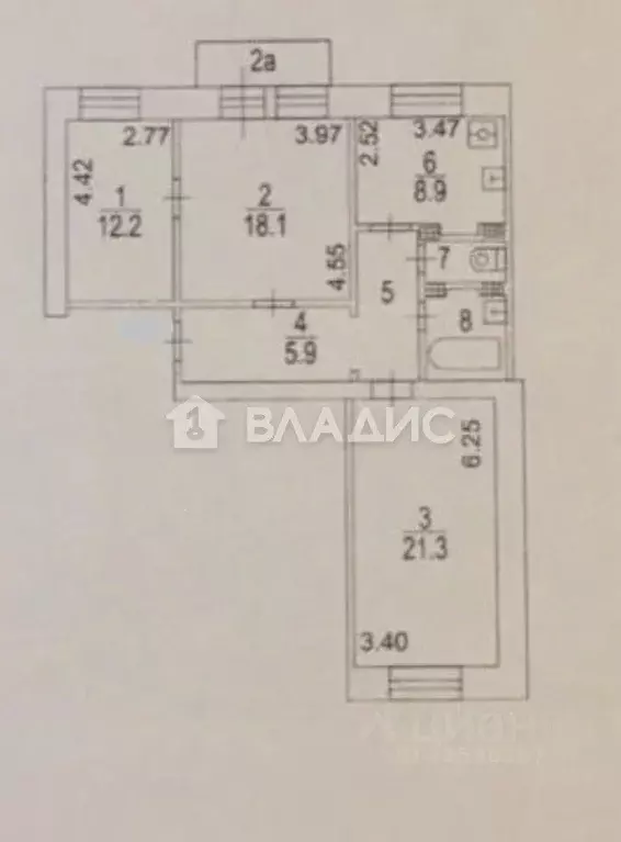 3-к кв. Москва Профсоюзная ул., 5/9 (77.2 м) - Фото 2