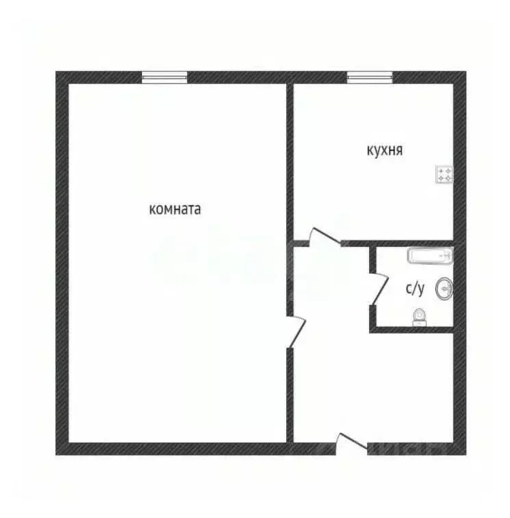 1-к кв. Курганская область, Курган ул. Криволапова, 17 (30.0 м) - Фото 2