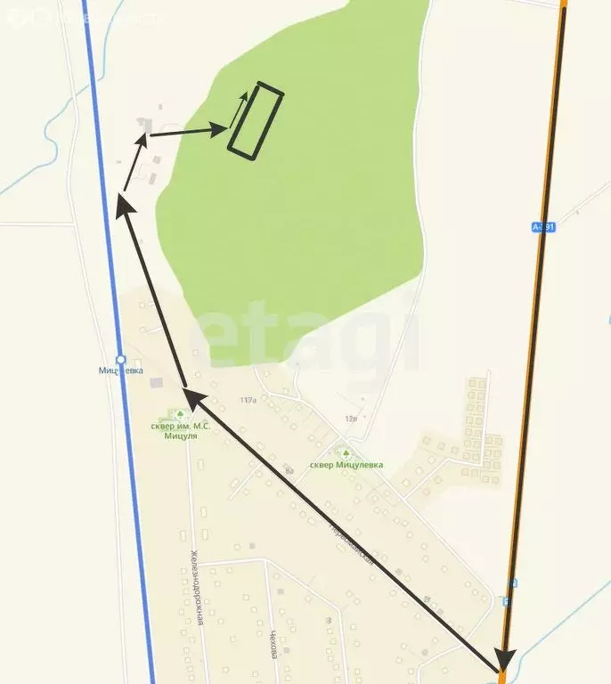 Участок в Анивский городской округ, село Мицулёвка, Цветочная улица ... - Фото 0
