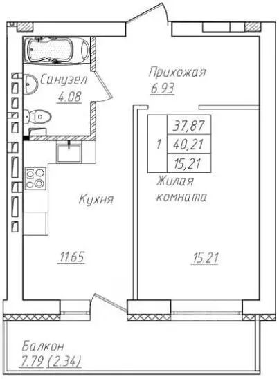 1-к кв. Алтайский край, Бийск Обская ул, 1/3 (37.8 м) - Фото 1