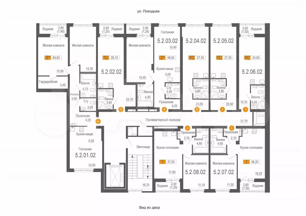 Квартира-студия, 27,3 м, 2/5 эт. - Фото 1