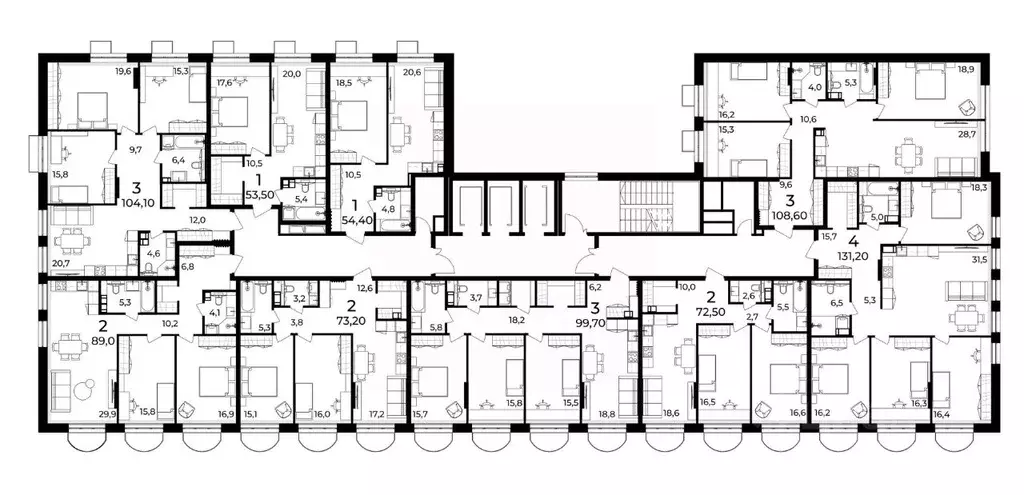 3-к кв. Нижегородская область, Нижний Новгород ул. Воровского, 8 (99.7 ... - Фото 2