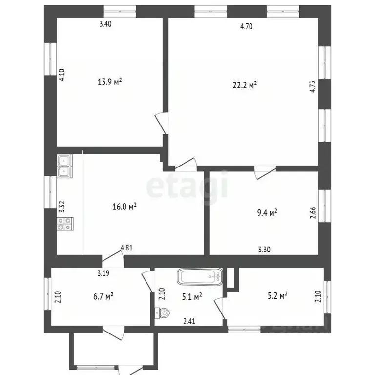 Дом в Кемеровская область, Киселевск Садовая ул., 144 (61 м) - Фото 2