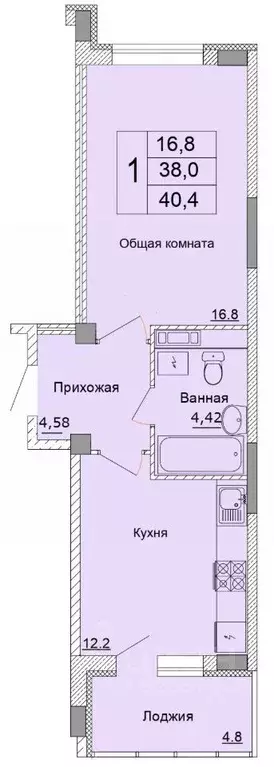1-к кв. Белгородская область, Старый Оскол Степной мкр, 33Е (40.4 м) - Фото 0