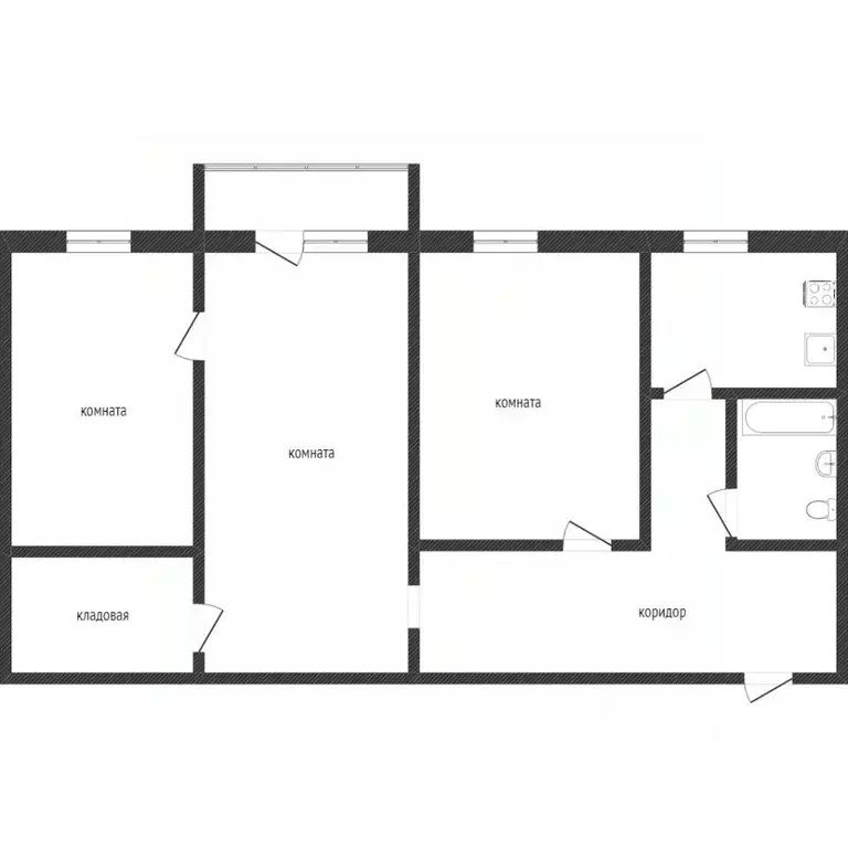 3-к кв. Костромская область, Кострома ул. Пушкина, 1А (54.3 м) - Фото 1