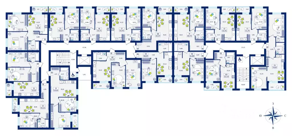2-к кв. Калининградская область, Зеленоградск  (57.72 м) - Фото 2