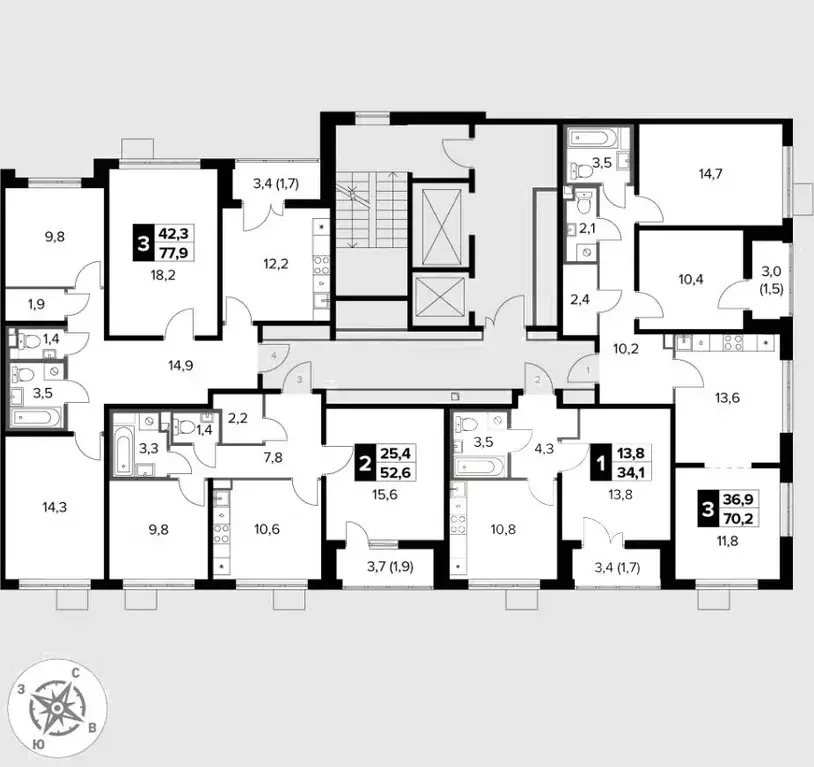 3-к кв. Московская область, Ленинский городской округ, д. Сапроново ... - Фото 2