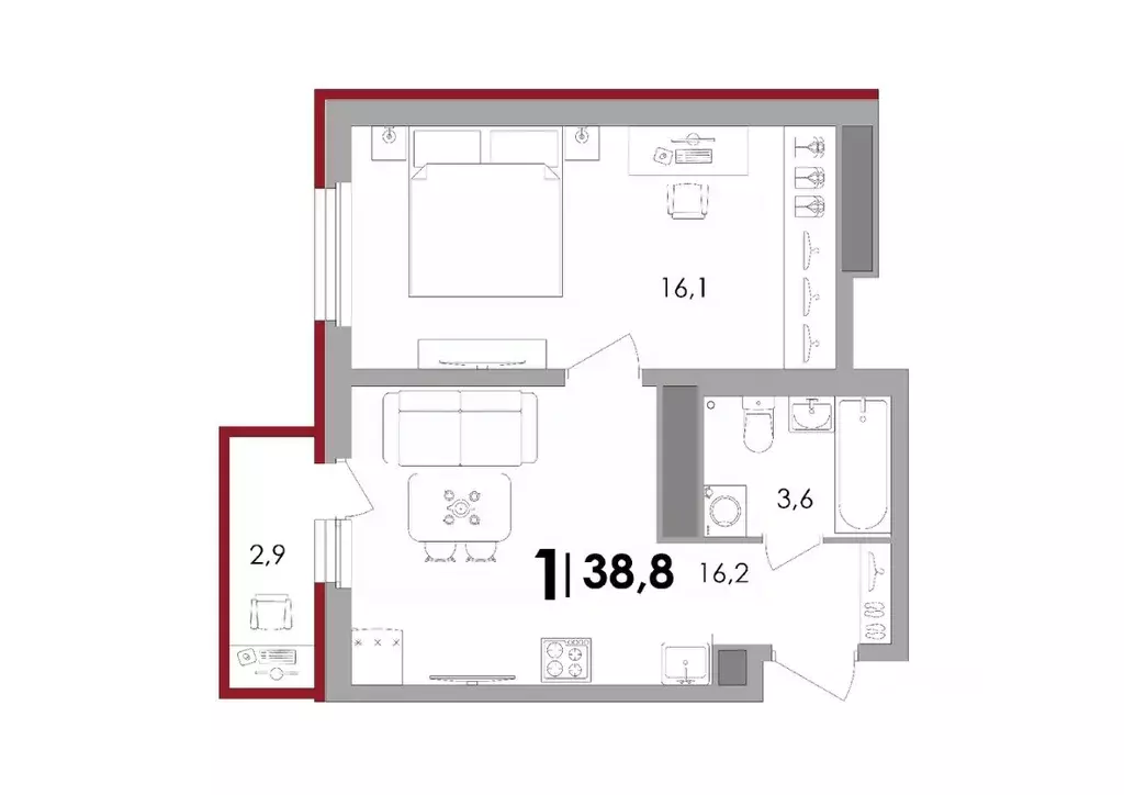 1-к кв. Тверская область, Калининский муниципальный округ, д. Батино  ... - Фото 1
