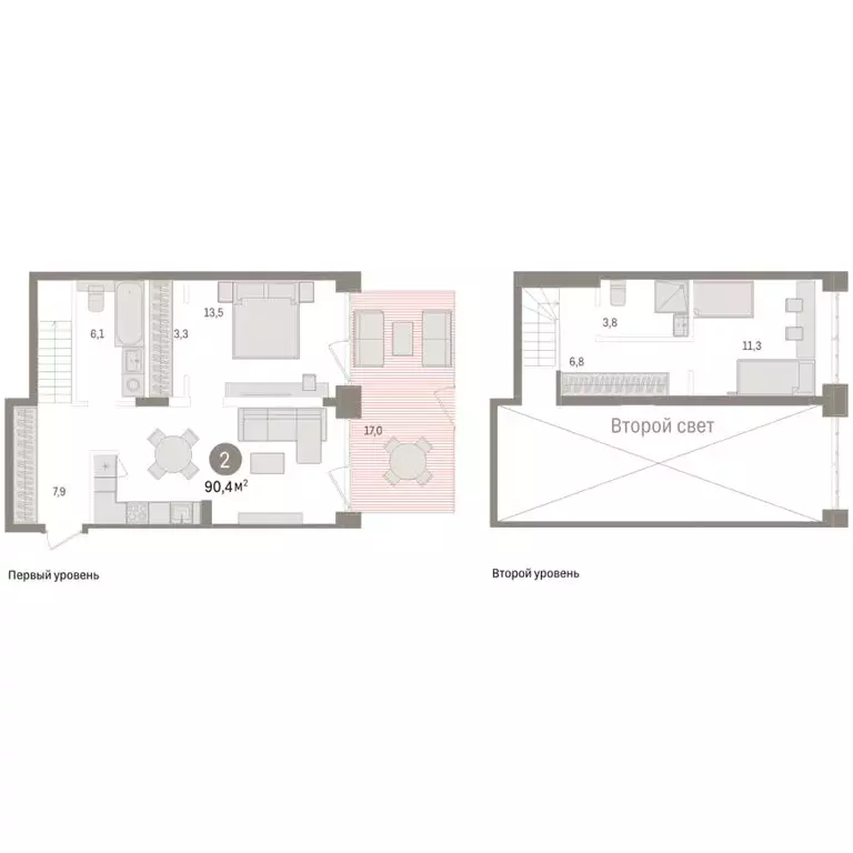 2-комнатная квартира: Тюмень, улица Муравленко, 9/2 (90.35 м) - Фото 2