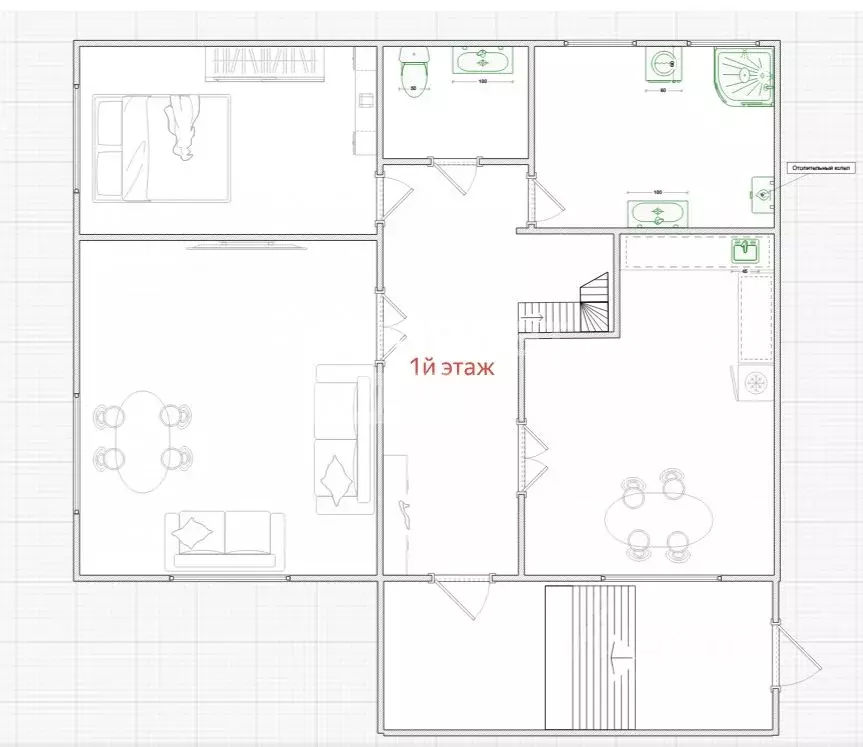 Дом в Костромская область, Красное-на-Волге пгт ул. Юбилейная, 24 (166 ... - Фото 2