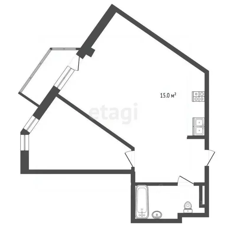 1-к кв. Ростовская область, Ростов-на-Дону ул. Петрашевского, 36 (59.5 ... - Фото 1