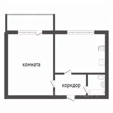 Комната Белгородская область, Белгород ул. Щорса, 28 (21.1 м) - Фото 1