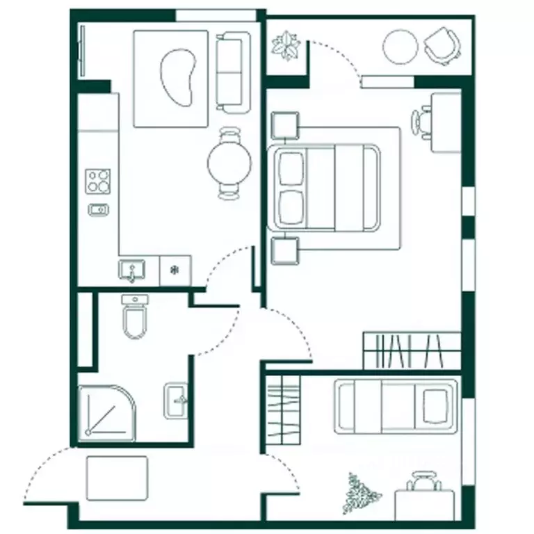 2-к кв. Дагестан, Дербент Новая История жилой комплекс (49.55 м) - Фото 1