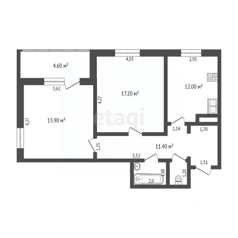 2-к кв. Тюменская область, Тюмень ул. Суходольская, 16 (57.1 м) - Фото 2