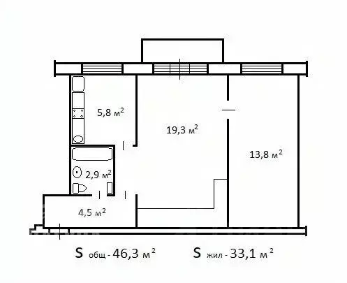 2-к кв. Томская область, Томск ул. Артема, 19 (46.3 м) - Фото 0