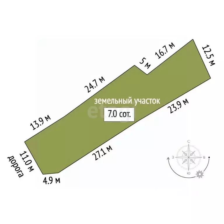 Участок в Томская область, Томск Кедр СНТ, Бригада № 2 тер., 2 (6.97 ... - Фото 0