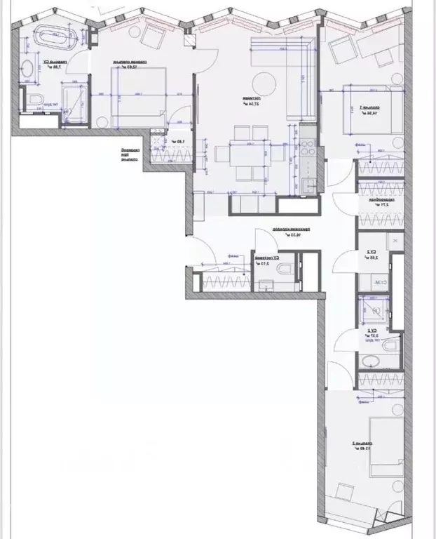 4-к кв. Москва Береговой проезд, 2 (103.2 м) - Фото 2